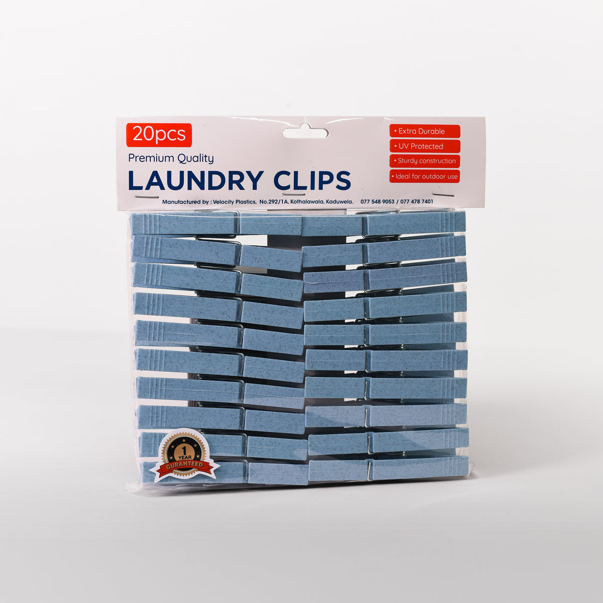 Premium Quality Laundry Clips — 20 Pcs Colored Cloth Pegs Velocity Lifestyle