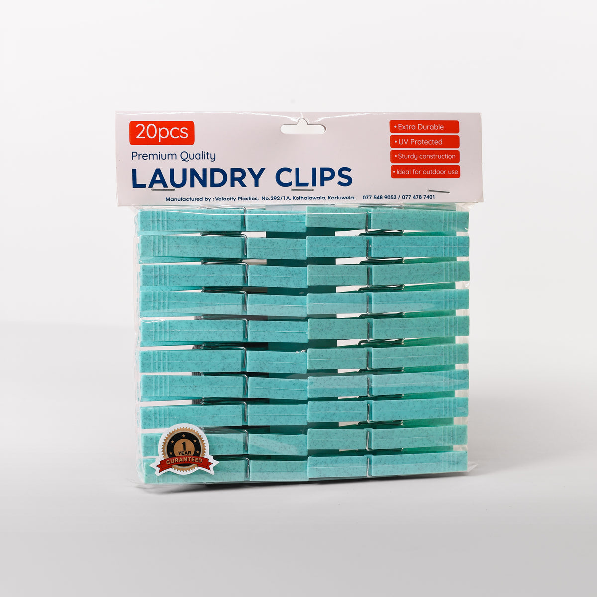 Premium Quality Laundry Clips — 20 Pcs Colored Cloth Pegs Velocity Lifestyle