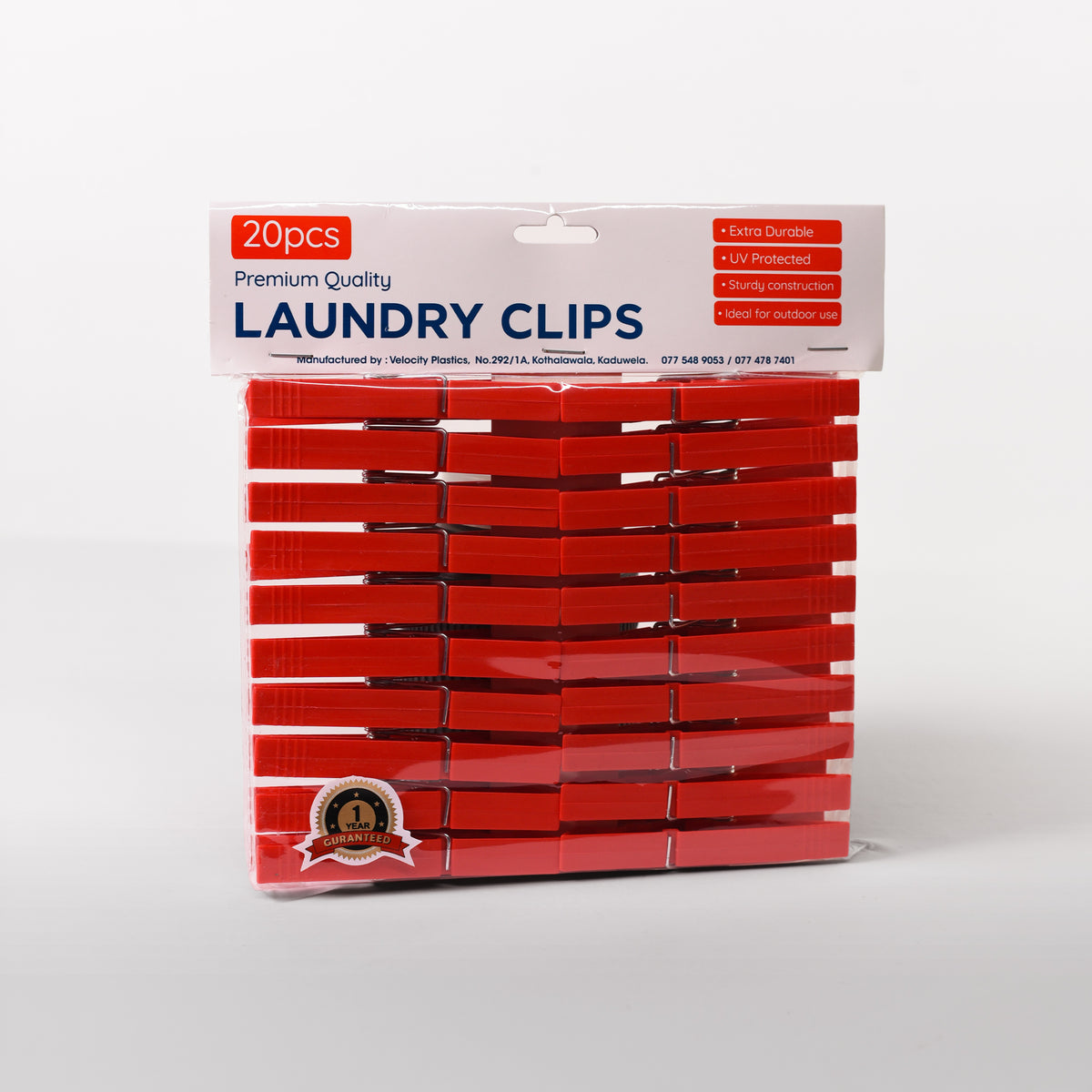 Premium Quality Laundry Clips — 20 Pcs Colored Cloth Pegs Velocity Lifestyle