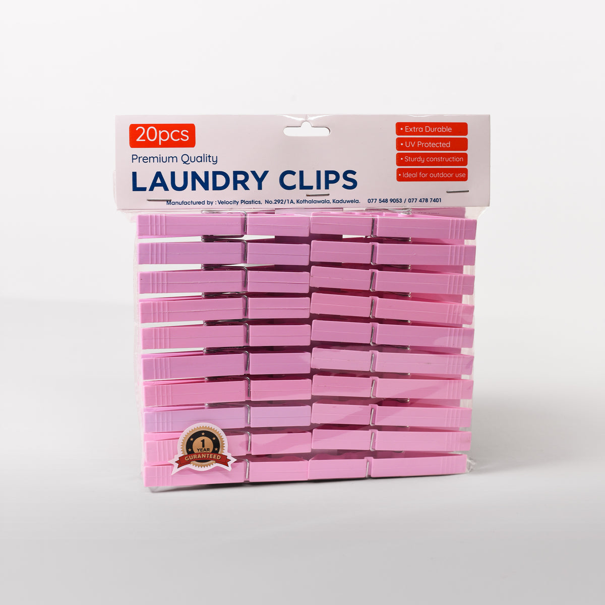 Premium Quality Laundry Clips — 20 Pcs Colored Cloth Pegs Velocity Lifestyle