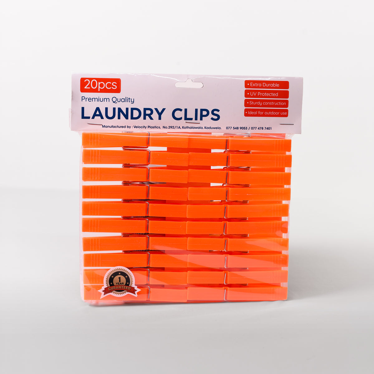 Premium Quality Laundry Clips — 20 Pcs Colored Cloth Pegs Velocity Lifestyle