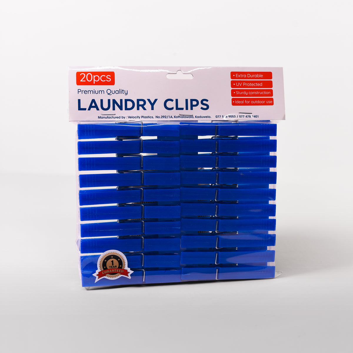 Premium Quality Laundry Clips — 20 Pcs Colored Cloth Pegs Velocity Lifestyle