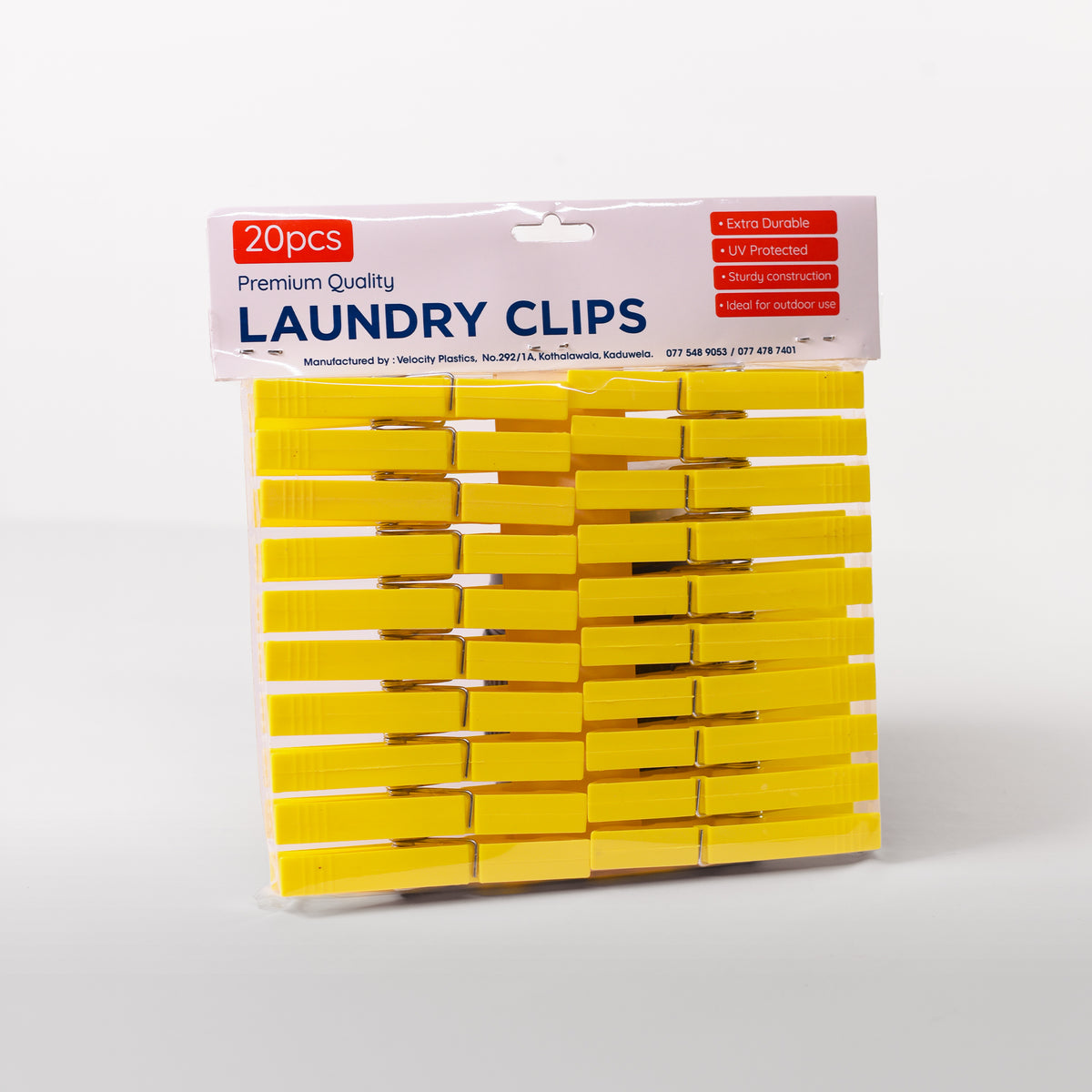 Premium Quality Laundry Clips — 20 Pcs Colored Cloth Pegs Velocity Lifestyle