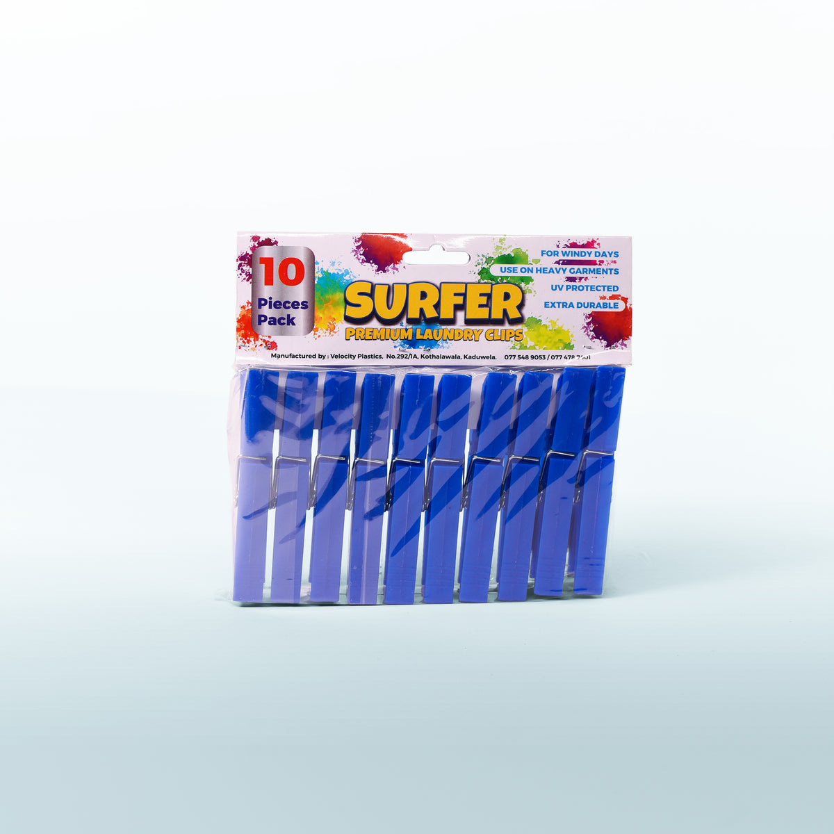 Surfer Premium Laundry Clips — 10 Pcs Cloth Pegs Velocity Lifestyle