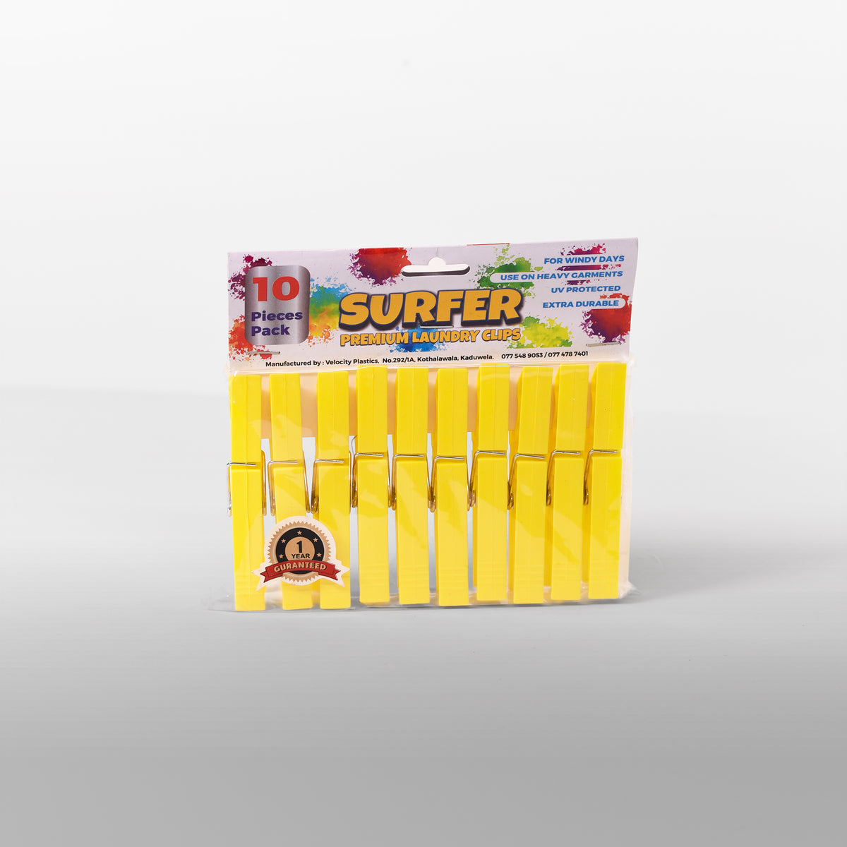 Surfer Premium Laundry Clips — 10 Pcs Cloth Pegs Velocity Lifestyle