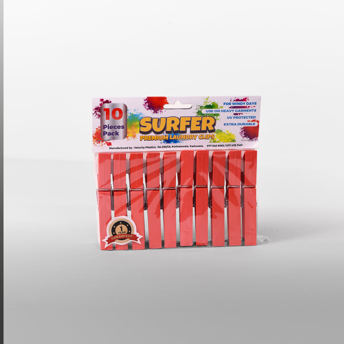 Surfer Premium Laundry Clips — 10 Pcs Cloth Pegs Velocity Lifestyle