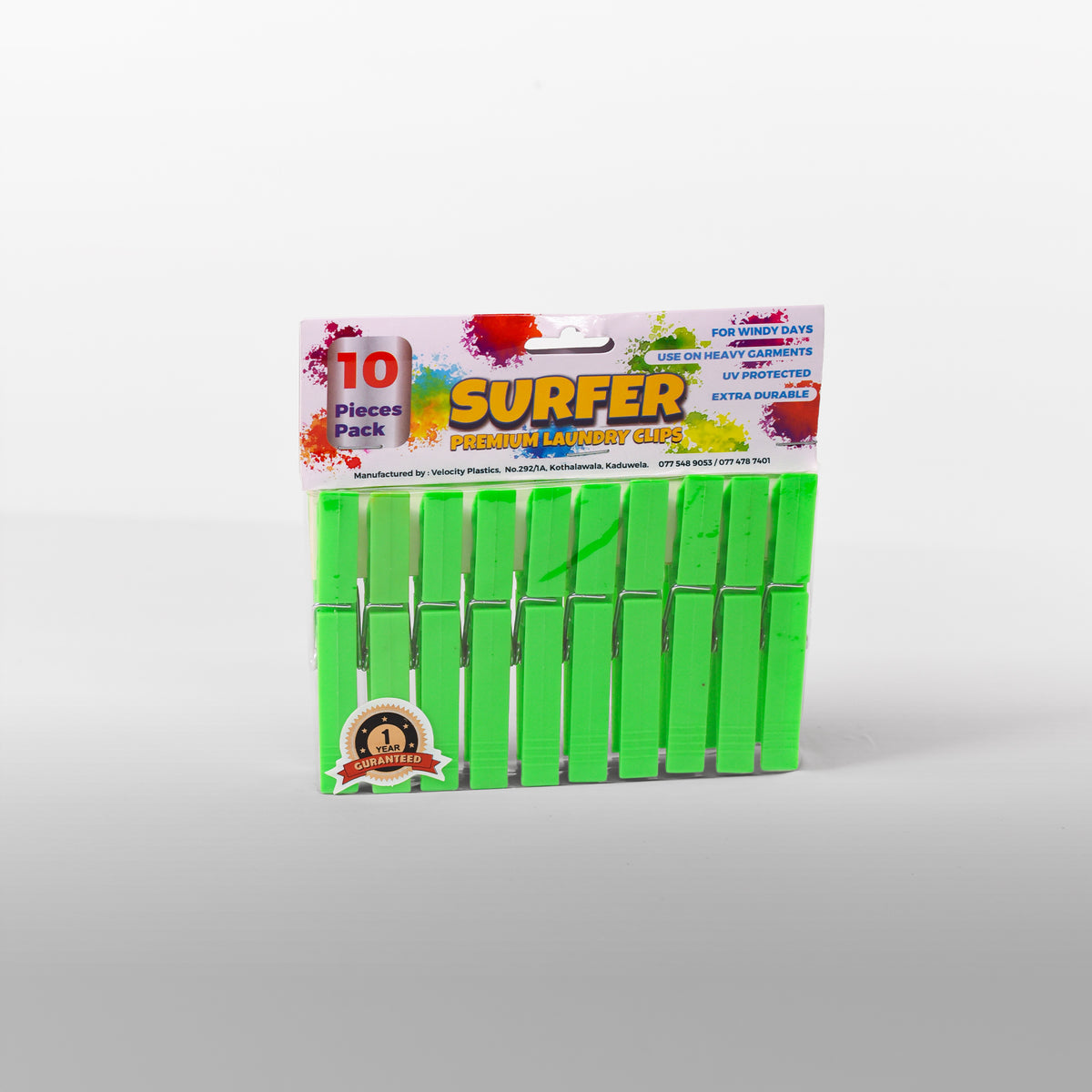 Surfer Premium Laundry Clips — 10 Pcs Cloth Pegs Velocity Lifestyle
