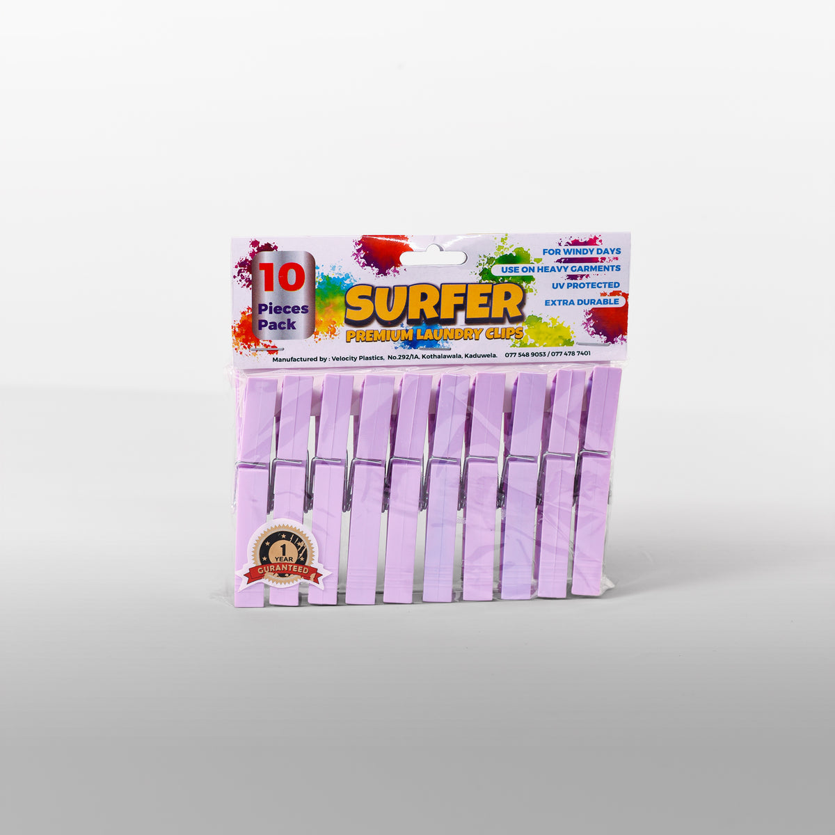 Surfer Premium Laundry Clips — 10 Pcs Cloth Pegs Velocity Lifestyle